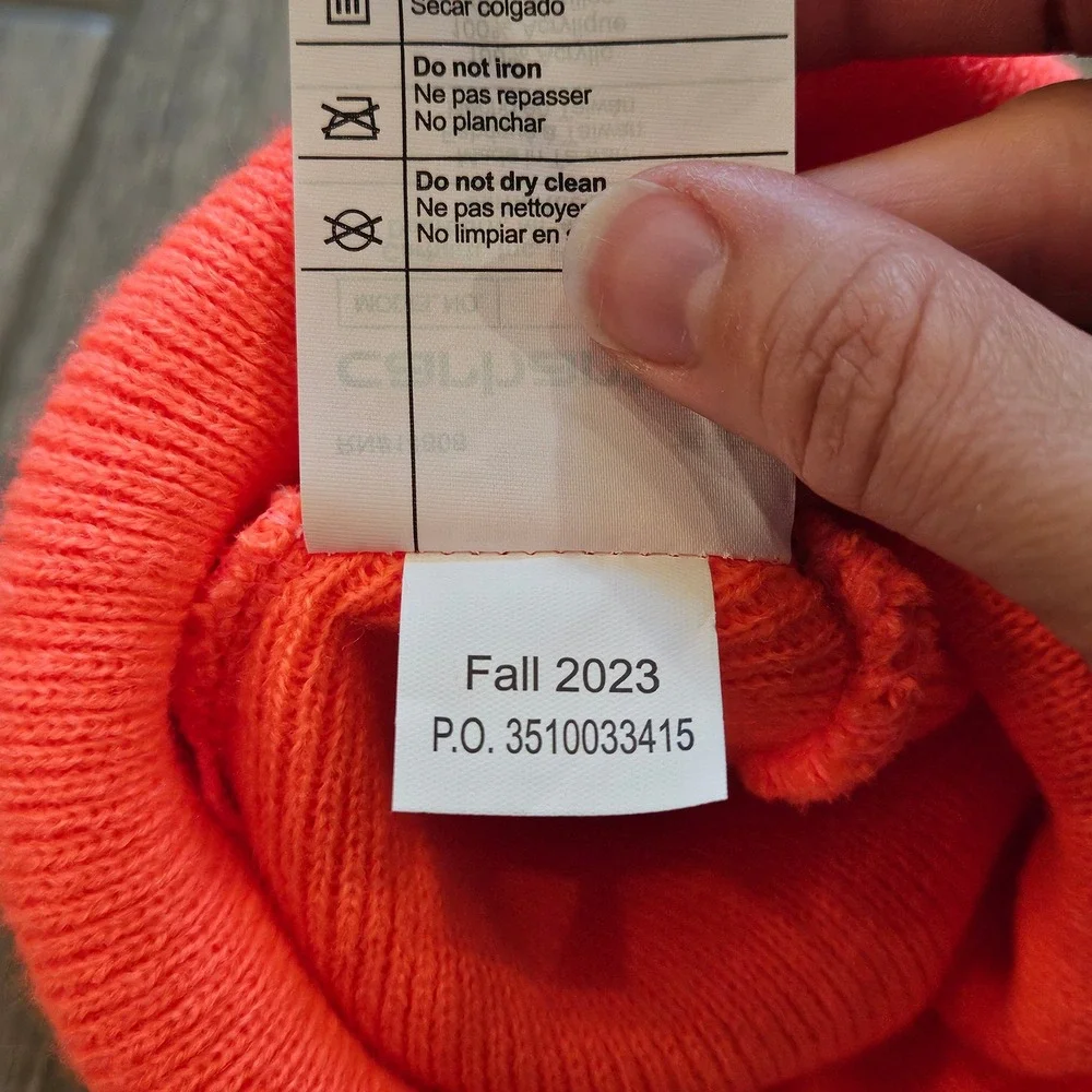 Carhartt‎ A18 Rib-Knit Beanie Hat Neon Orange Size OS Workwear Streetwear Gorp